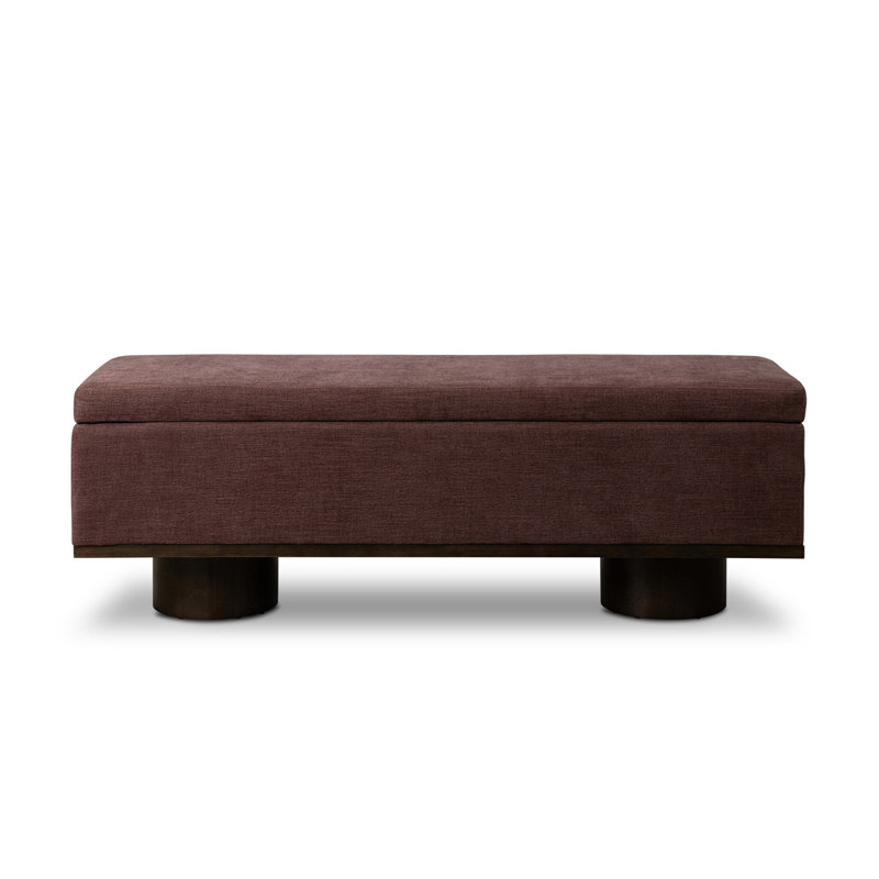 Navi Upholstered Storage Bench, Laughlin Plum