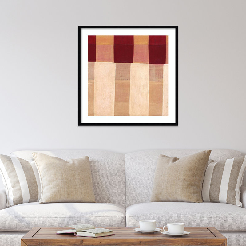 Akara Broken Stripes 1 par Laura Nugent, reproduction d'art encadrée, Noir, H 21 po x l 21 po x P 1 po