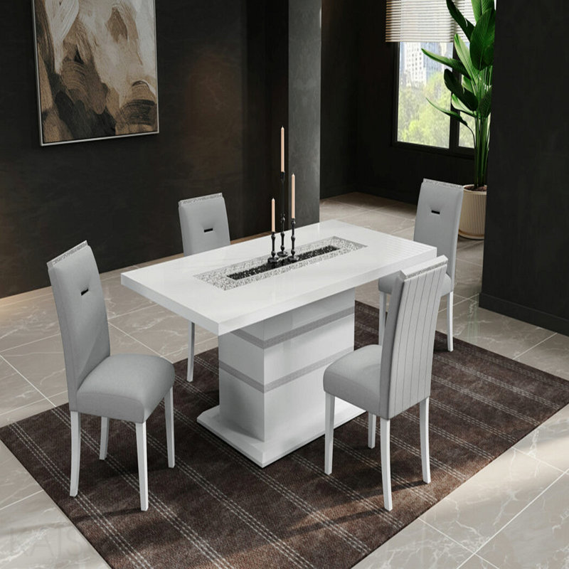 White Dining Table Solid Wood