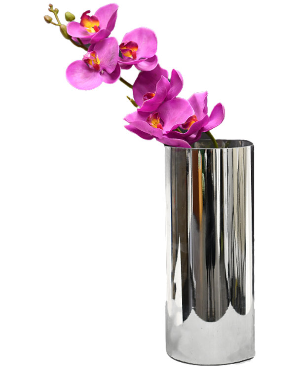 Gonta Glass Table Vase, Silver, Small