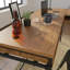 Bureau en L, finition brune