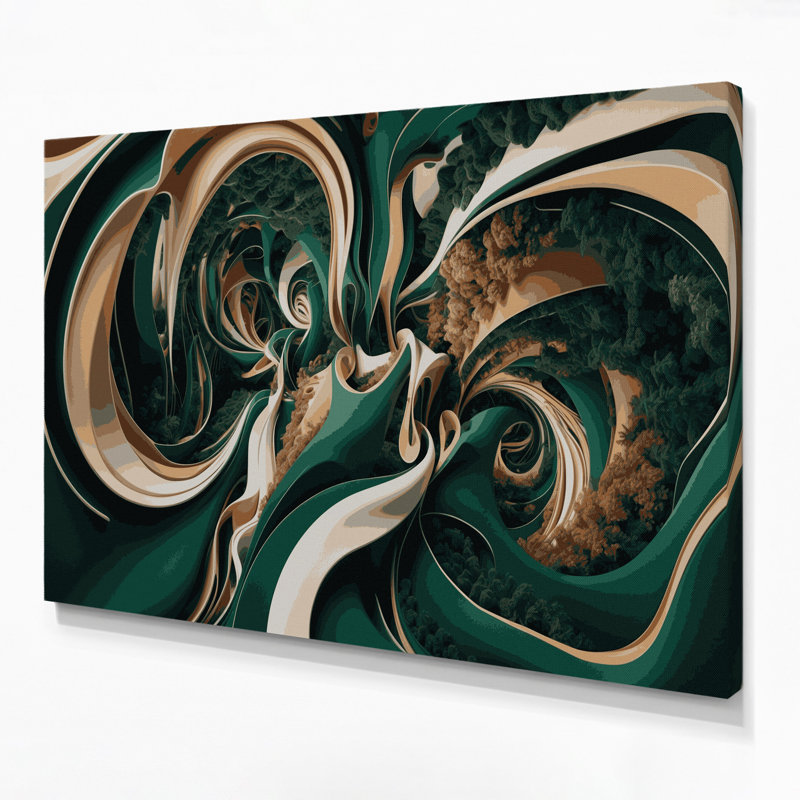 Art mural sur toile Biomorphic Abstraction 90, H 12 po x l 18 po