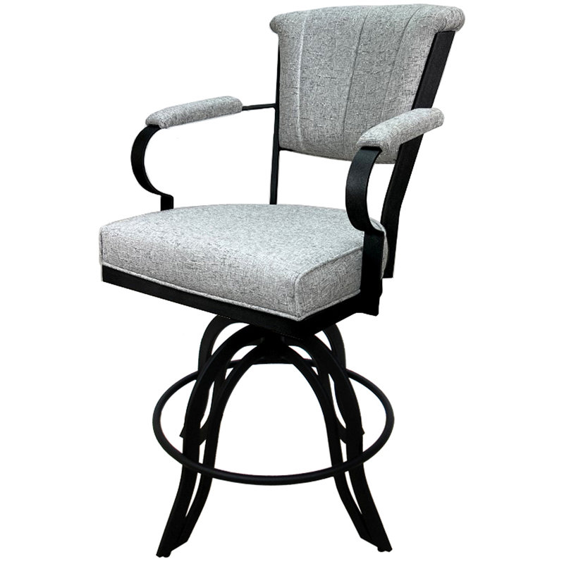 Tabouret de comptoir pivotant Racégal, Noir, Ardoise, Tabouret de bar (siège d’une hauteur de 30 po)