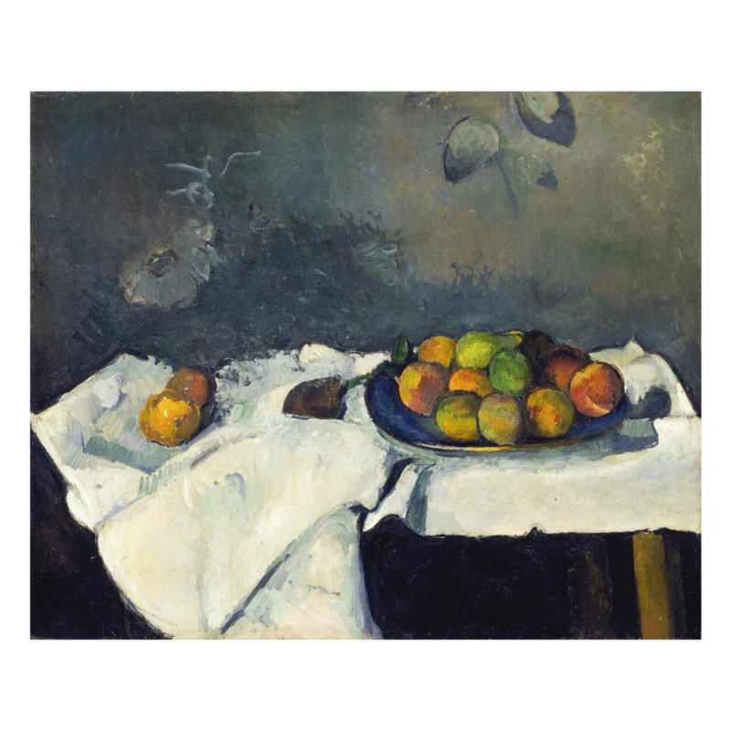 «Still Life: Plate of Peaches» par Paul Cézanne - Estampe numérique, H 32 po x l 40 po