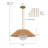 1-light 20.8" Natural Rattan Cone Pendant