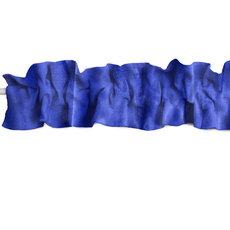 Tailored Window Valance, 120" W x 9" L, Royal Blue