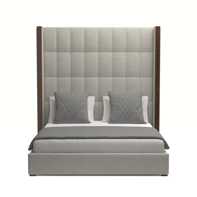 Dipson Upholstered Standard Bed, Grey Revolution®, High King