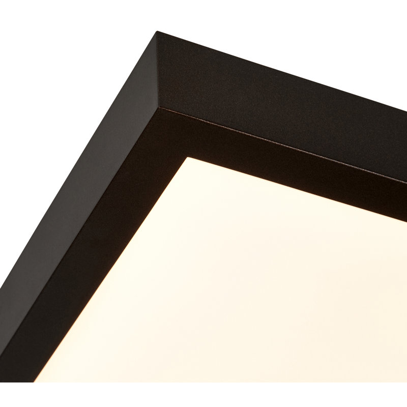 Skiljo Acrylic Flush Mount, Bronze, 1" H x 9" W x 9" D
