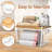 2-Pack Stackable Trash Bag Holder With Bamboo Lid, Extra-Large Dispenser For Kitchen, Laundry Room, Or Under Sink Storage