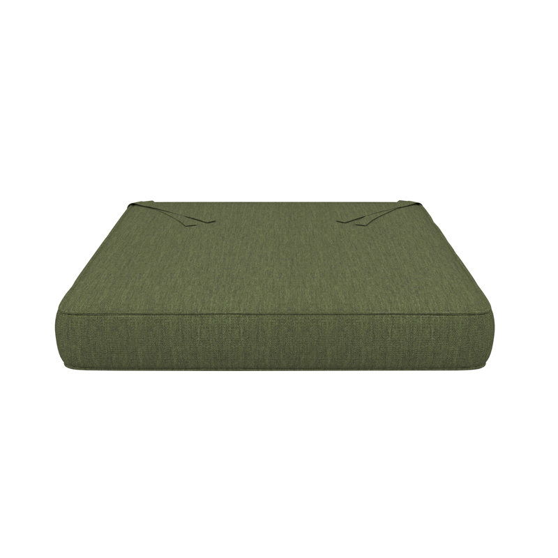 Sunbrella Indoor/Outdoor Dining Chair Cushion, 16" W x 16" D, Sunbrella® Canvas Fern