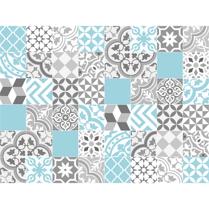 Arruda Geometric Water Resistant Anti-Fatigue Non-Skid Kitchen Mat, Rectangle 100 x 133cm