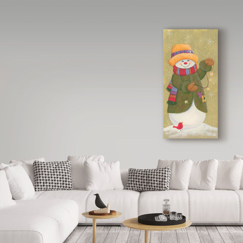 « bonhomme de neige bonhomme de neige watch », art sur toile, H 19 po x l 10 po x P 2 po