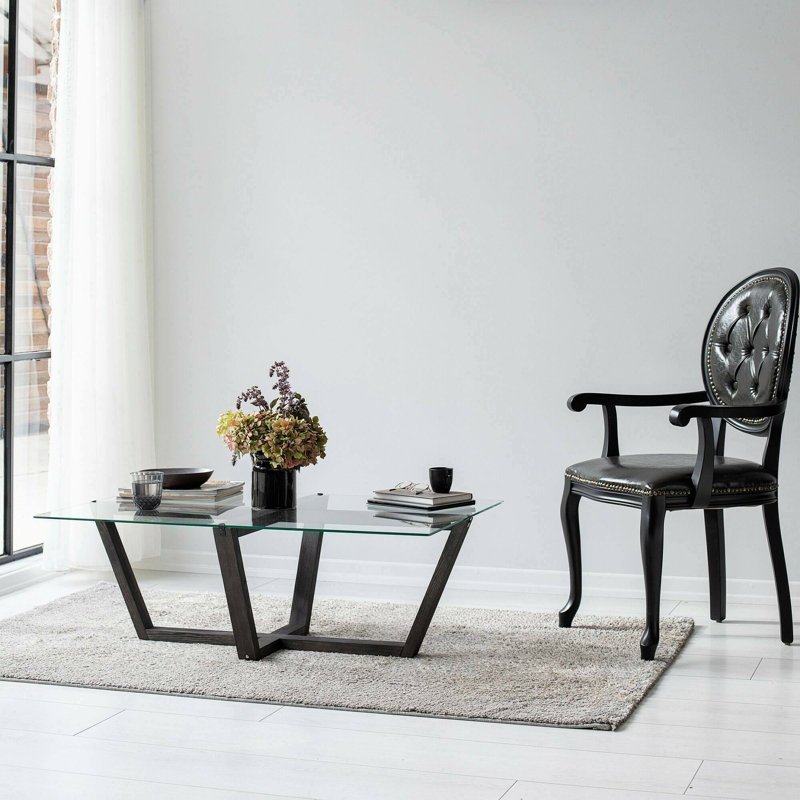 Jecory Cross Legs Coffee Table, Anthracite