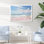 «Pink Minimalisme Beach Landscape III - Coastal Beach», art mural pour le salon