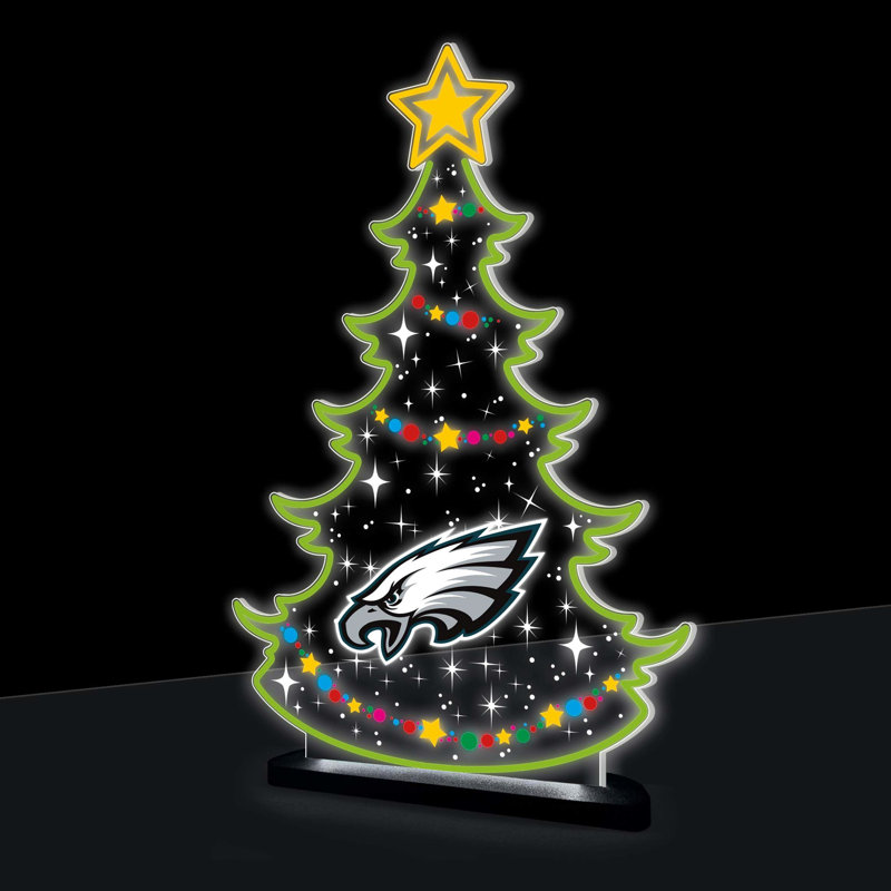 Philadelphia Eagles NFL Football Holiday Tree Desklite LED Decor