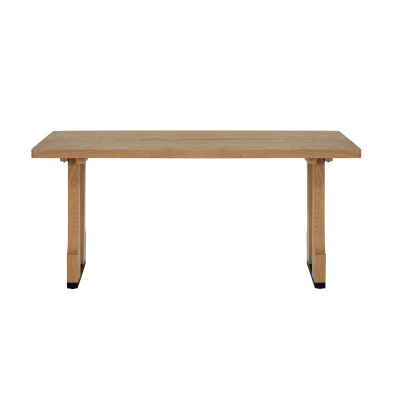 Table de salle à manger rectangulaire de 63 po Ash, de taille compacte pour 4 à 6 sièges, et imperméable, installation sans effort, charmants appartements assez pour asseoir 6, anti-rayures, configuration, cuisines de style