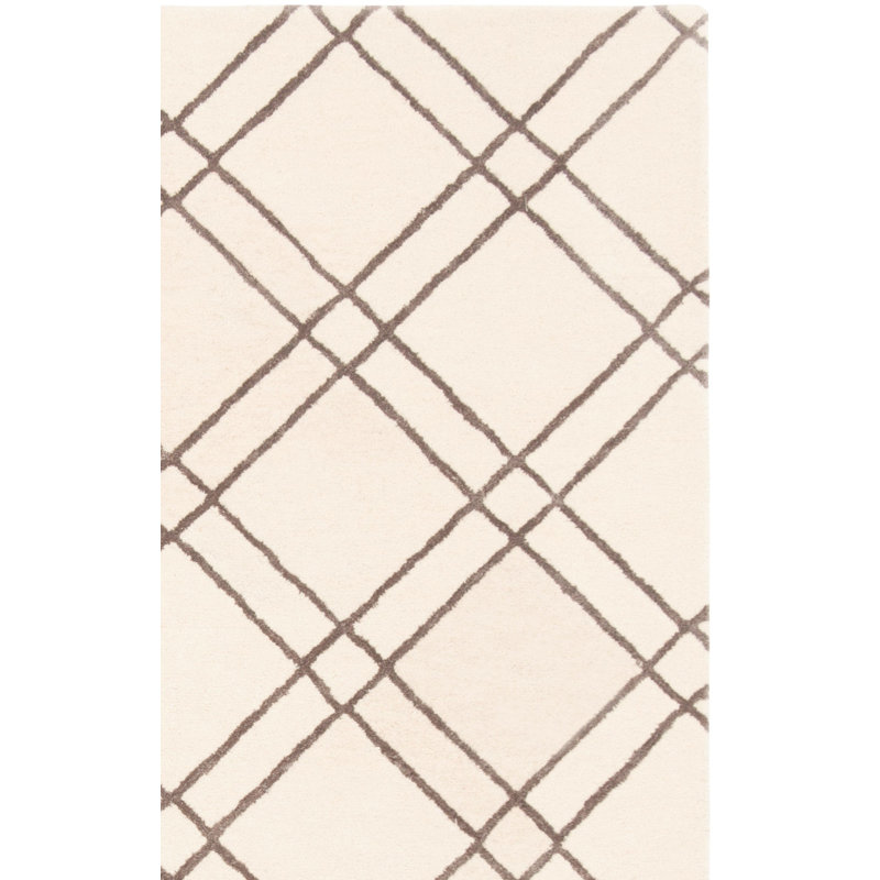 Milroy Hand Tufted Wool Geometric Rug, Square 6'