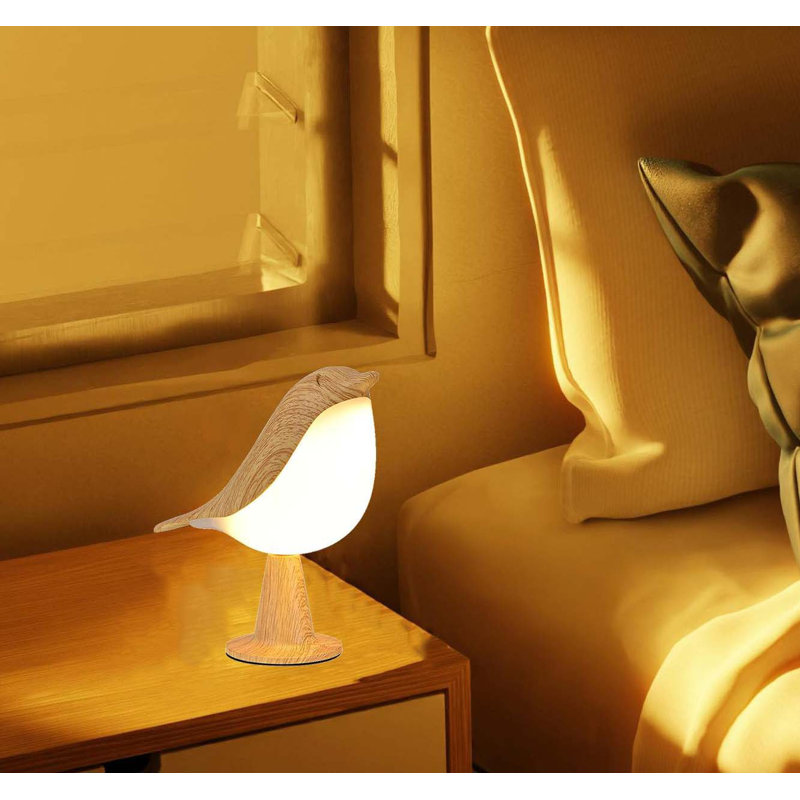 Bird Table Lamp with Remote & Touch Control Rechargeable Cordless Bedside Lamp
