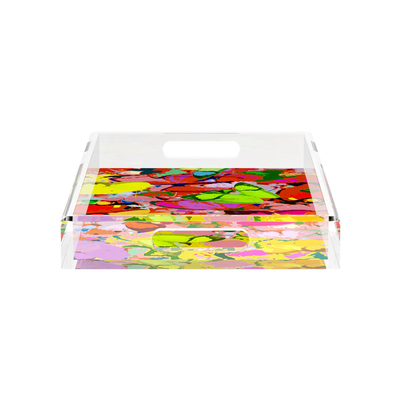 Mariposa Acrylic Rectangle Decorative Tray, Pop, 17"W x 10.5"D x 2"H
