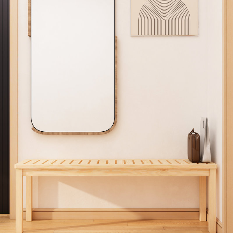 Modern Solid Wood Bedroom Bench, 52" - Comfortable & Practical Space Efficient
