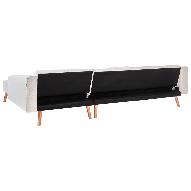VADSO 4 Seater Sofa Bed, White Boucle