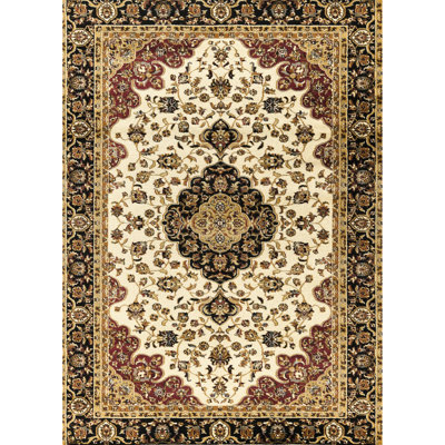 Cream Area Rug 10 Ft 6 In X 14 Classic Design With Medallion Pattern Polypropylene Construction Color Combinations Featuring Material - Forward Tones