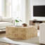 Cosmos 36" Square Burl Wood Coffee Table-90863240
