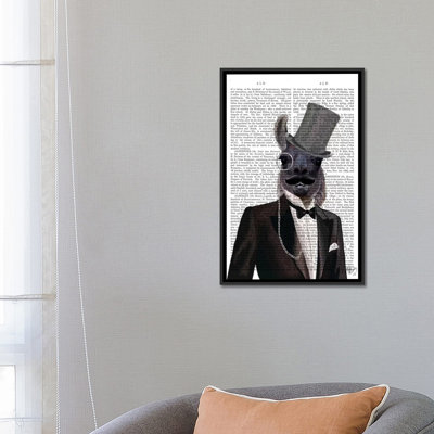«Llama in Tuxedo», impression sur toile