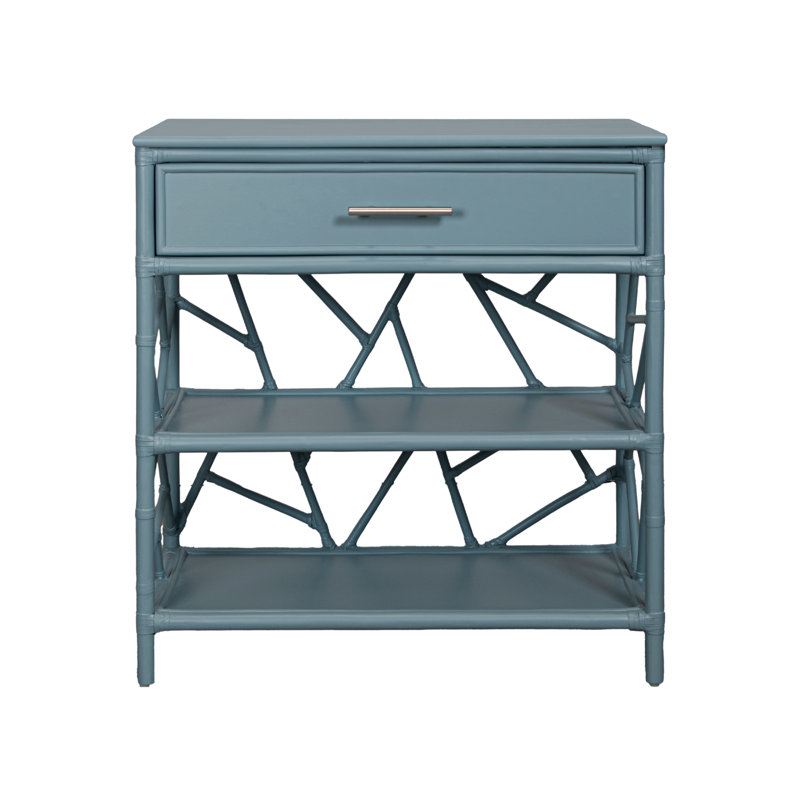 End Table with Storage, Regatta Blue