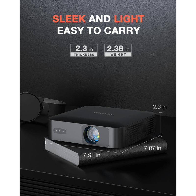 ?360°Adjustable Stand & Auto Focus/Keystone?Mini Projector With Wifi And Bluetooth, 550ANSI Native 1080P Portable Outdoor Movie Projector, Home Projector 4K Support For HDMI/USB/Phone/PC