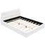 Lit plateforme tapissier grand format - blanc, coutures élégantes, bois et, sans sommier tapissier, L 87,8 po en version solide et solide, tête de lit pour un sommeil relaxant, printemps, 81 po x 61 po-1020336086