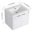 Meuble-lavabo mural 24 po avec lavabo en résine et portes doubles à fermeture en douceur Kimber