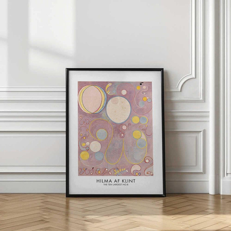 «Hilma Af Klint», reproduction d'art: l'affiche de Ten No.5, H 8 po x l 10 po, Noir, Noir, Ne s’applique pas