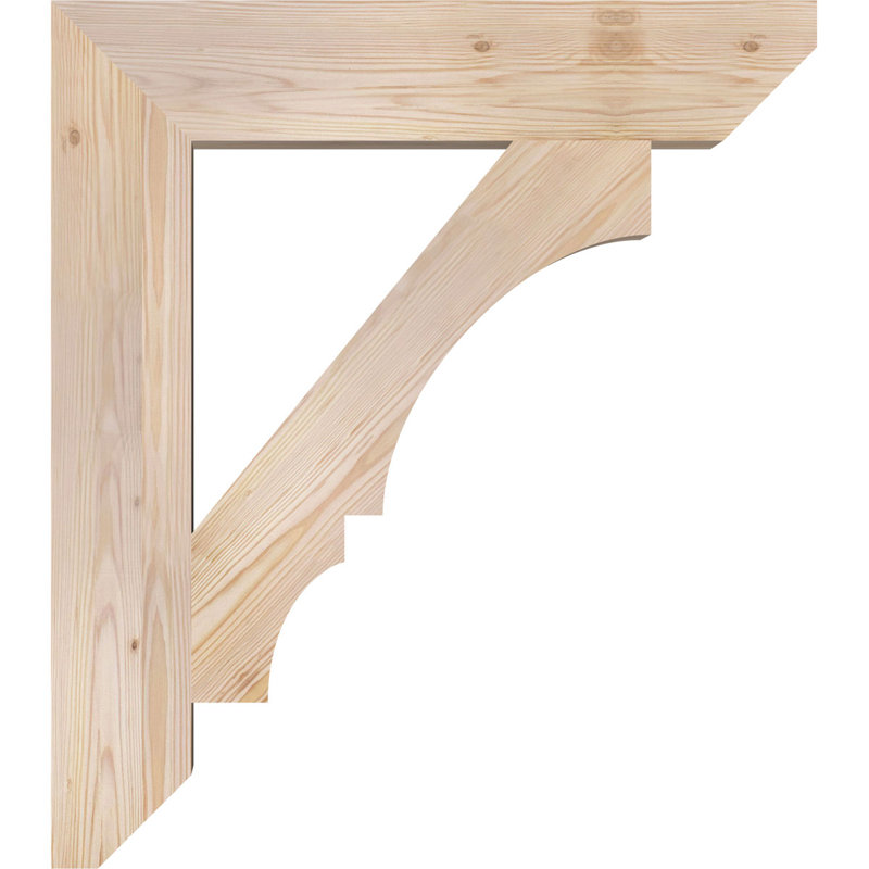 H 6 po x l 40 po x Support en bois / corbeau, H 34 po x l 5,5 po x P 30 po, Sapin de Douglas, Lisse