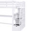 Lit mezzanine simple avec bureau et tablettes, aspect attrayant en blanc antidérapant-1023996850-1023996848
