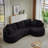 Sleeper, Modern  Curved L-Shape Luxury Basic Sectional Sofa Oversized Sofa: Minimalist Design, Comfy  Couch
