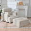 Fauteuil d'appoint rembourré avec repose-pieds avec rangement-1385108747