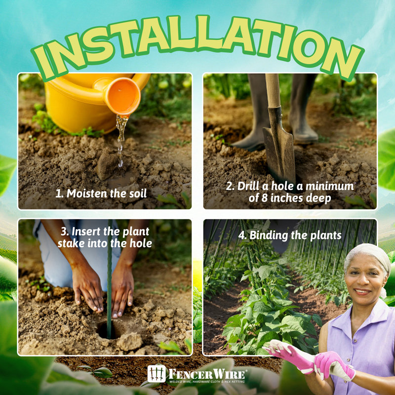  Paquet de 25 piquets de jardin durables en métal pour plantes, disponibles en plusieurs tailles