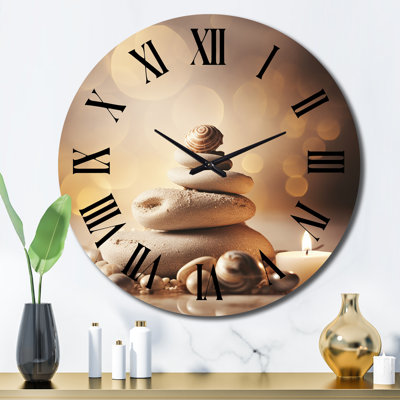 Horloge murale en spa Spa Serenity Zen Stones