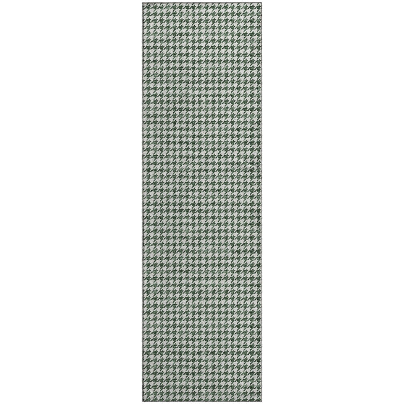 Premium Machine Washable Paullette AMF137 Green Rug, Rectangle 5' x 7'6"