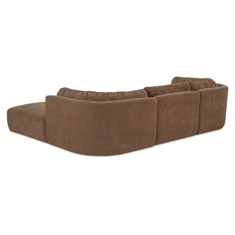 Matina Lounge Modular Sectional Taupe, Tan Polyester