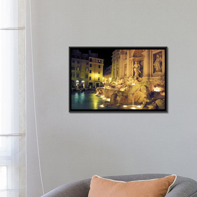 " Nighttime Side-Angle View, Trevi Fountain, Rome, Lazio Region, Italy " by Connie Ricca