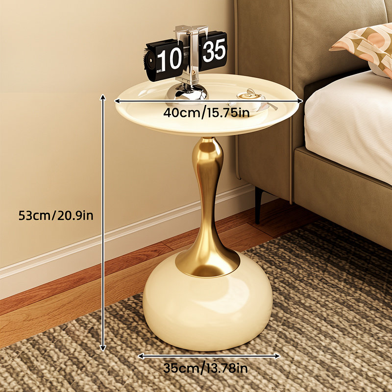 Table d'appoint ronde en métal de style italien avec table basse et petite taille