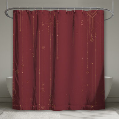 Rideau de douche à formes géométriques - Décoration de salle de bain abstraite Art déco