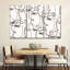 Ensemble de 3 visages de femmes sur toile-427293218