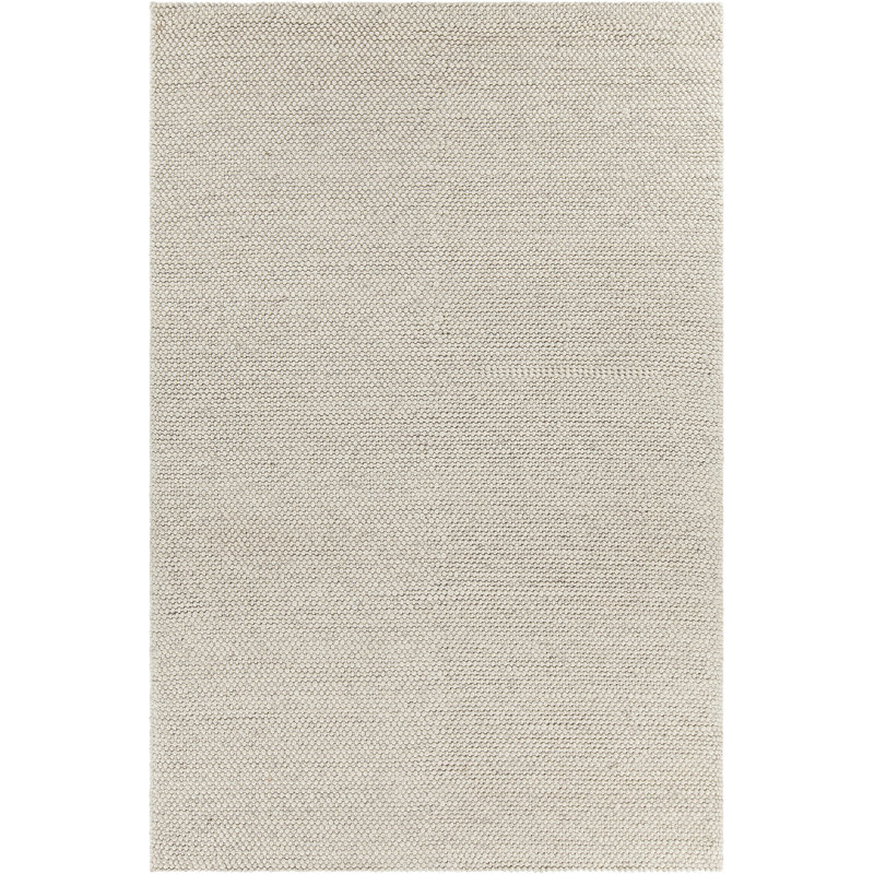 Sinatra Hand Loomed Modern Area Rug in Cream, Rectangle 5' x 7'6"