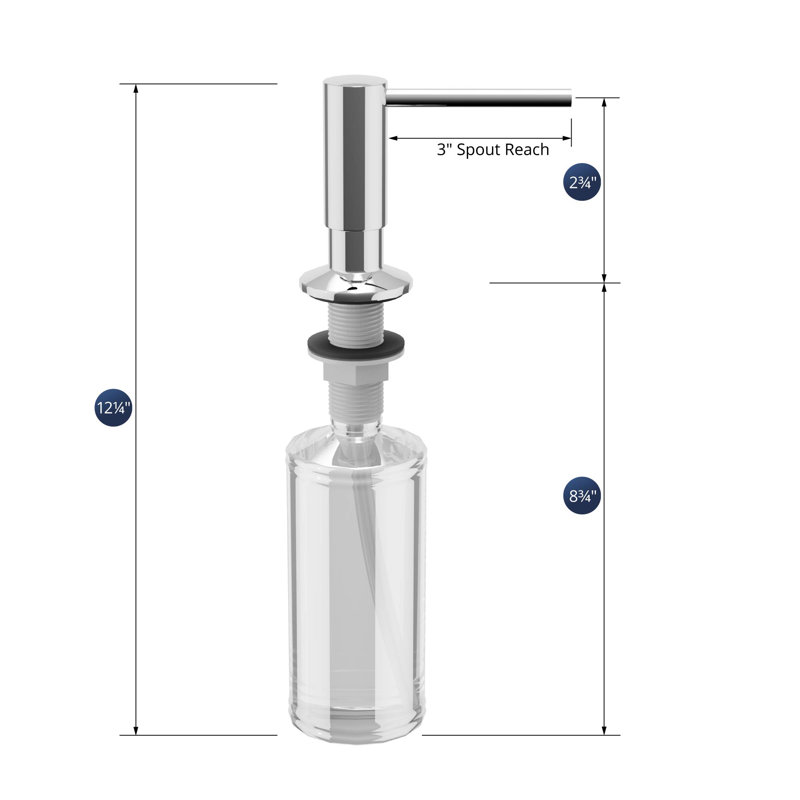 Distributeur de savon / lotion Karran, Chrome