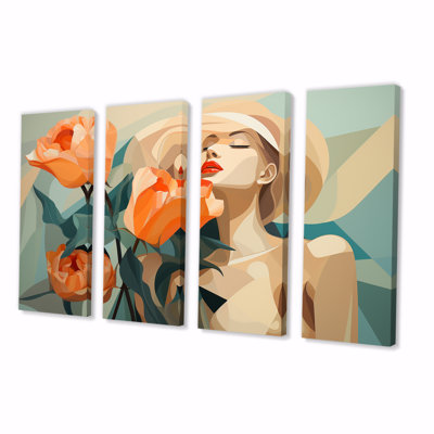 Ensemble de 4 impressions murales Mid-Century