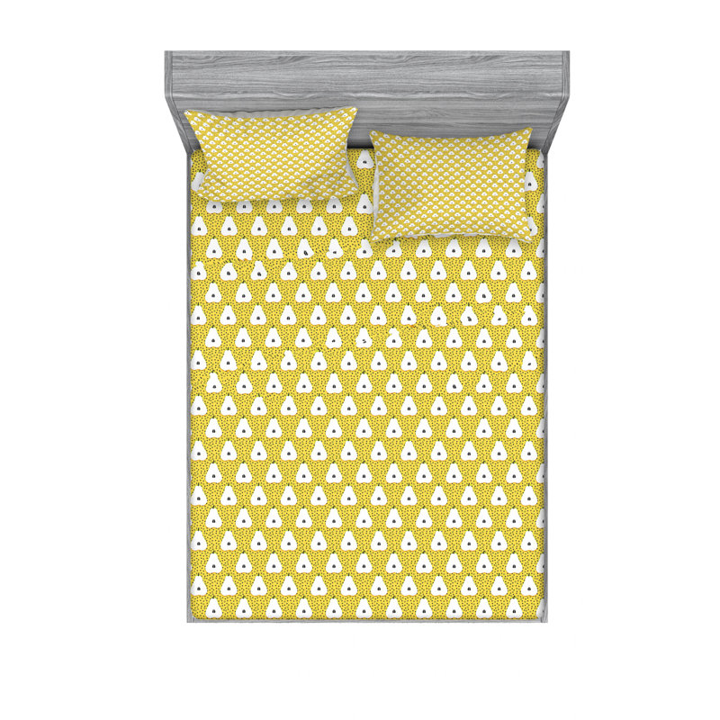 Microfiber Sheet Set, Queen Sheet Set with Fitted Sheet