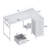 Writing Desk With 4 Large Storage Drawers, L-Shaped Desk With Cpu Stand,Computer Desk With Versatile Hook